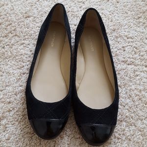 Black Quilted Ann Taylor Flats Size 6.5